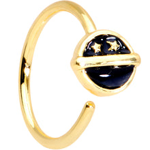 将图片加载到图库查看器,20G 5/16 Gold Tone Starry Sky Seamless Circular Ring