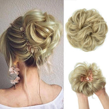 Load image into Gallery viewer, Hair Bun Extensions Messy Curly Elastic Hair Scrunchies Hairpieces Synthetic Chignon Donut Up-do Hair Pieces Clip in Hair Extension For Volumized Hair Buns For Girls