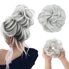 Load image into Gallery viewer, Hair Bun Extensions Messy Curly Elastic Hair Scrunchies Hairpieces Synthetic Chignon Donut Up-do Hair Pieces Clip in Hair Extension For Volumized Hair Buns For Girls