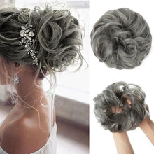 Load image into Gallery viewer, Hair Bun Extensions Messy Curly Elastic Hair Scrunchies Hairpieces Synthetic Chignon Donut Up-do Hair Pieces Clip in Hair Extension For Volumized Hair Buns For Girls