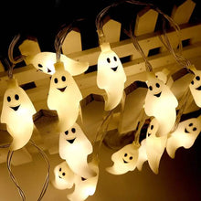 将图片加载到图库查看器,Halloween Cute Ghost LED String Lights Upholstery Lights
