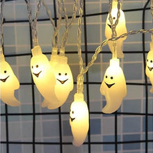 将图片加载到图库查看器,Halloween Cute Ghost LED String Lights Upholstery Lights