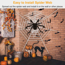 Load image into Gallery viewer, Halloween Decorations Spider 49" with 126" Tarantula Mega Spider Web