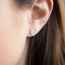 Load image into Gallery viewer, Halo Diamond Stud Earrings
