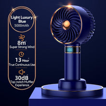 将图片加载到图库查看器,Hand Fan New Handheld Mini Fan USB 5000mAh Rechargeable Mini Portable Small Pocket Fan Data Display Personal Mini Hand Fans for Women USB Rechargeable Makeup Lash Fan for Office