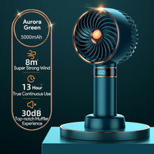 将图片加载到图库查看器,Hand Fan New Handheld Mini Fan USB 5000mAh Rechargeable Mini Portable Small Pocket Fan Data Display Personal Mini Hand Fans for Women USB Rechargeable Makeup Lash Fan for Office