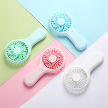 Load image into Gallery viewer, Handheld Small Fan Cooler Portable Small USB Charging Fan Mini Silent Charging Desk Dormitory Office Student Gifts Long Endurance Rechargeable Personal Fan for Kids Girls Women Men Home Office Indoor Outdoor Travel