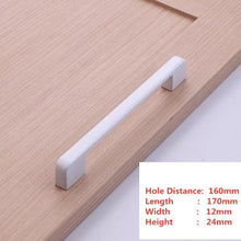 Load image into Gallery viewer, Handles Drawer Cabinet Furniture Kitchen Handles For Cabinet Knob Door Drawer Furniture Kitchen Knob Simplicity White Stainless Steel Hollow Tube Bar Drawer Pulls Cupboard Knob For Kitchen Furniture Hardware