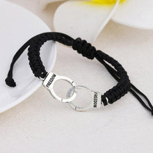 将图片加载到图库查看器,Handmade Adjustable Handcuffs Bracelets For Men Women Couple Valentine Day Jewelry Handcuff Couple Bracelets Handmade Infinity Forever Strentch Friend Bracelet Adjustable Bestfriend Matching Rope Bracelet