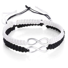将图片加载到图库查看器,Handmade Adjustable Handcuffs Bracelets For Men Women Couple Valentine Day Jewelry Handcuff Couple Bracelets Handmade Infinity Forever Strentch Friend Bracelet Adjustable Bestfriend Matching Rope Bracelet