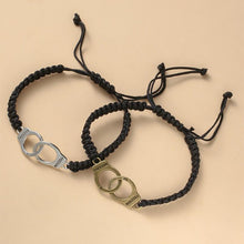 将图片加载到图库查看器,Handmade Adjustable Handcuffs Bracelets For Men Women Couple Valentine Day Jewelry Handcuff Couple Bracelets Handmade Infinity Forever Strentch Friend Bracelet Adjustable Bestfriend Matching Rope Bracelet