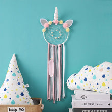 Load image into Gallery viewer, Handmade Dream Catchers Flower For Kids Unicorn Dream Catcher Ornament Feather Wall Decor For Girls Bedroom Flower Wall Hanging Decoration Flower Dream Catcher