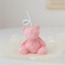 Load image into Gallery viewer, Handmade Scented Candles Creative Teddy Dog Candles Cute Bear Birthday Candles Bear Shaped Cool Candles Scented Funky Candles Aesthetic Candles Birthday Cake Decoration Cake Topper Decor For Baby ShoweAromatherapy Teddy Bear Shape Candle Gift