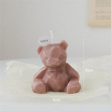 Load image into Gallery viewer, Handmade Scented Candles Creative Teddy Dog Candles Cute Bear Birthday Candles Bear Shaped Cool Candles Scented Funky Candles Aesthetic Candles Birthday Cake Decoration Cake Topper Decor For Baby ShoweAromatherapy Teddy Bear Shape Candle Gift