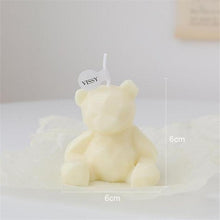 Load image into Gallery viewer, Handmade Scented Candles Creative Teddy Dog Candles Cute Bear Birthday Candles Bear Shaped Cool Candles Scented Funky Candles Aesthetic Candles Birthday Cake Decoration Cake Topper Decor For Baby ShoweAromatherapy Teddy Bear Shape Candle Gift