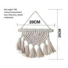 Load image into Gallery viewer, Handmade Wall Art Home Wall Decor Woven Hanging Tapestry Tassel Wind Chimes Wall Hanging Ornaments Hand Macrame Wall For Wall Wedding Living Room Gallery Patio Apartment Yard Decor