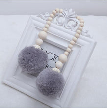 Load image into Gallery viewer, Hanging Nordic Wooden Beads Ornament Double Star Moon Kids Room Decoration Baby Crib Tent Hanging Pendant Wall Decor Photography Props Baby Mobile For Crib Moon and Stars Baby Nursery Ceiling Crib Mobile Kids Room Hanging Decor