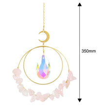 Load image into Gallery viewer, Hanging Sun Catcher Moon Light With Chain Pendant Ornament Crystal Balls Catcher Wind-chime Rainbow Maker Crystal Hanging Window Curtain Chandelier Outdoor Garden Home Decor Christmas Day Party Wedding Decoration