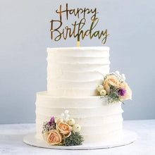 Load image into Gallery viewer, Happy Birthday Cake Topper Gold Cake Topper Acrylic Cake Topper Happy Birthday Cake Topper Cake Decoration Acrylic Letter Cake Toppers Party Supplies Happy Birthday Black Cake Decorations
