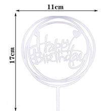 Load image into Gallery viewer, Happy Birthday Cake Topper Gold Cake Topper Acrylic Cake Topper Happy Birthday Cake Topper Cake Decoration Acrylic Letter Cake Toppers Party Supplies Happy Birthday Black Cake Decorations