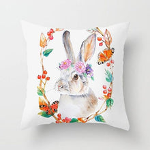 Load image into Gallery viewer, Happy Easter Pillowcase Easter Decorations For Home Party Rabbit Eggs Spring Easter Decor Linen Throw Pillow Cover Case Farmhouse Eggs Tree Rabbit Holiday Cushion Cover Polyester Pillow Cover
