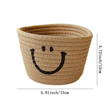 将图片加载到图库查看器,Happy Face Woven Storage Basket