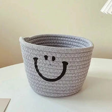 将图片加载到图库查看器,Happy Face Woven Storage Basket