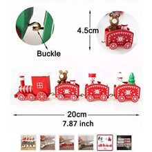 Load image into Gallery viewer, Happy Trees Wooden Christmas Train with Snowman