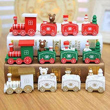 Load image into Gallery viewer, Happy Trees Wooden Christmas Train with Snowman