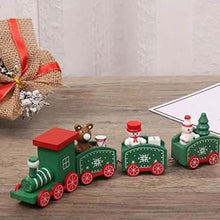 Load image into Gallery viewer, Happy Trees Wooden Christmas Train with Snowman