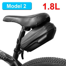 将图片加载到图库查看器,Hard Shell Bicycle Bag Waterproof Cycling Road Bike Tool Bag Night Reflective Bag Bike Accessories Bike Bag Bicycle Bag Under Hard Shell Bike Seat Bag with Silver Reflective Strip Bike Bag For Mountain Road Bike