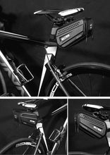 将图片加载到图库查看器,Hard Shell Bicycle Bag Waterproof Cycling Road Bike Tool Bag Night Reflective Bag Bike Accessories Bike Bag Bicycle Bag Under Hard Shell Bike Seat Bag with Silver Reflective Strip Bike Bag For Mountain Road Bike