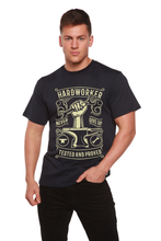将图片加载到图库查看器,Hard Worker Men's Bamboo Viscose/Organic Cotton Short Sleeve Graphic T-Shirt