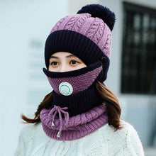 将图片加载到图库查看器,Hat Winter Mask balaclava Hat for girls Scarf Thick Warm Fleece Inside Knitted Hat Thick Mask Warm Full Face Scarf Winter Hats Hiking Face Scarf Balaclava Helmet Liner Cap Soft Sport Reusable Headgear Winter Fishing Warm Mask