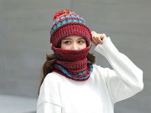将图片加载到图库查看器,Hat Winter Mask balaclava Hat for girls Scarf Thick Warm Fleece Inside Knitted Hat Thick Mask Warm Full Face Scarf Winter Hats Hiking Face Scarf Balaclava Helmet Liner Cap Soft Sport Reusable Headgear Winter Fishing Warm Mask