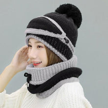 将图片加载到图库查看器,Hats Women Winter Knitted Velvet Thick Bib Mask Ear Protector Skellies Beanie Hat Riding Caps Female Warm Wool Cap Outdoor Sport Warm Beanies Hat For Men Knitted Hats Bandana Hiking Camping Kid Beanie Cap Mask Scarf Hat Set Neck Warmer Cap