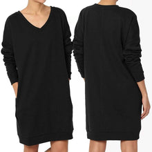 将图片加载到图库查看器,Haute Edition Women's Oversized Pullover Sweatshirt Dress