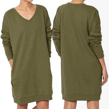 将图片加载到图库查看器,Haute Edition Women's Oversized Pullover Sweatshirt Dress