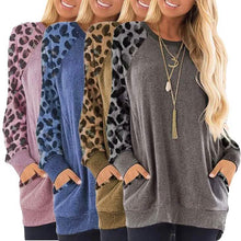 将图片加载到图库查看器,Haute Edition Women's Ultra Soft Long Sleeve Pullover Sweatshirt Leopard Design