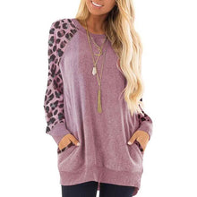 将图片加载到图库查看器,Haute Edition Women's Ultra Soft Long Sleeve Pullover Sweatshirt Leopard Design
