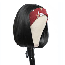 Load image into Gallery viewer, Headband Wigs Synthetic Straight Short Bob Synthetic Wig for Black Women Easy to Wear Wigs For Black Women Cosplay Wigs For Women Gifts for girlfriends
