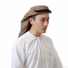 Load image into Gallery viewer, Headscarf Hijab Man Arabic Cotton Hijab Burqa Palestine Keffiyeh Scarf Arabian Islamic Clothing Men Muslim Hijab Wrap Pattern of Arab Shemagh Keffiyeh Men Arab Kufiyah Keffiyeh Arabic Muslim Head Wrap Men Scarf Shawl