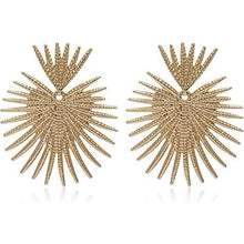 将图片加载到图库查看器,Heart Dangle Earrings Studs Gold Star Statement Earrings