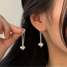 Load image into Gallery viewer, Heart-Shaped Dangle Earrings