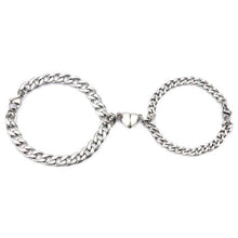Load image into Gallery viewer, Heart Shaped Magnetic Stainless Steel Couple Bracelets Heart Charm Fashion Chain Bracelets Couples Matching Bracelets Promise Bracelet Stainless Steel Link Chain For Women Couples Love Bracelet