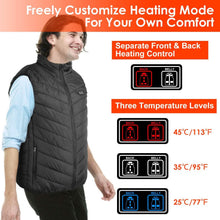 将图片加载到图库查看器,Heated Vest Electric USB Jacket with 3 Temperature Levels
