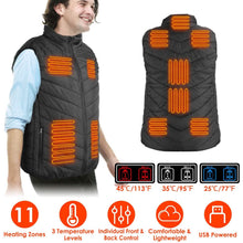 将图片加载到图库查看器,Heated Vest Electric USB Jacket with 3 Temperature Levels