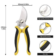 Load image into Gallery viewer, Heavy Duty Pruning Shears with Rust Proof Stainless Steel Blades Handheld Gardening Tools