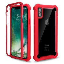将图片加载到图库查看器,Heavy Duty Shockproof Phone Case For iPhone 14 13 12 Soft Transparent Back Cover Full-Body Clear Bumper Case with Built-in Screen Protector For iPhone