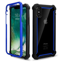 将图片加载到图库查看器,Heavy Duty Shockproof Phone Case For iPhone 14 13 12 Soft Transparent Back Cover Full-Body Clear Bumper Case with Built-in Screen Protector For iPhone